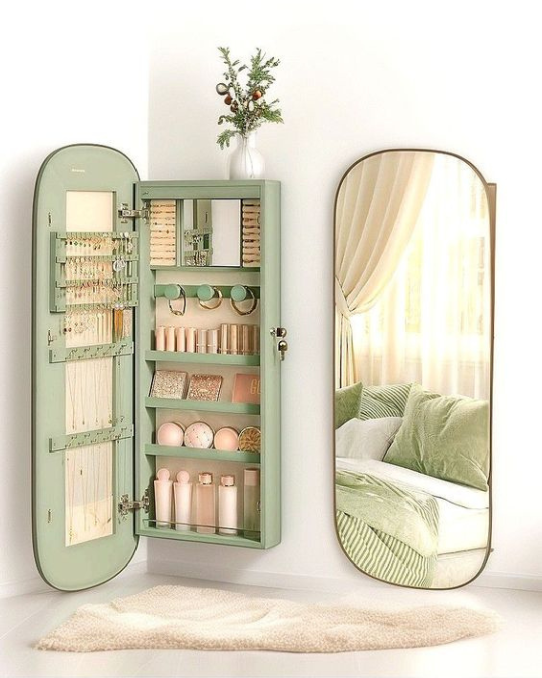 Wall-Mounted Jewelry Armoire