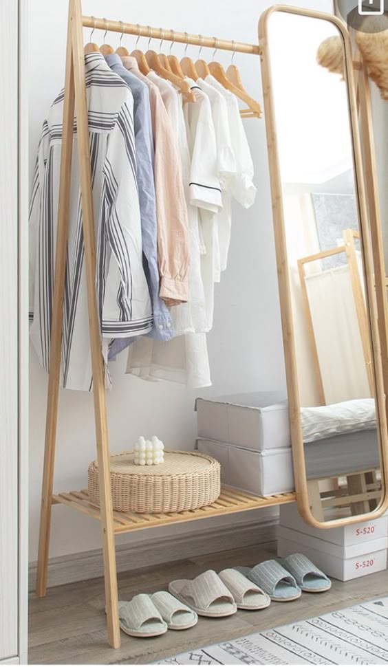 Minimalist Wooden Clothes Rack